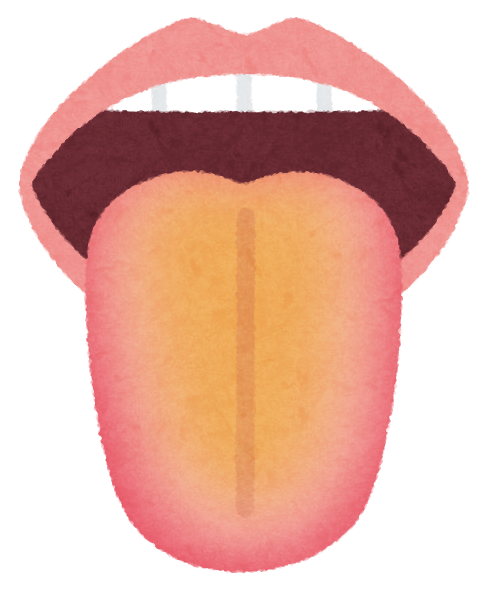黄ばんだ舌のイラスト
